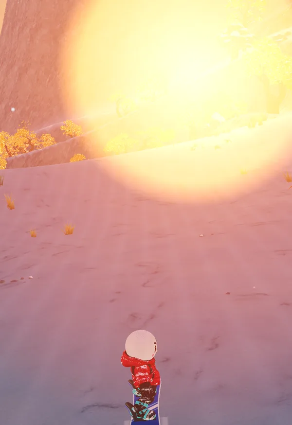 In-game screenshot of the Sunset biome