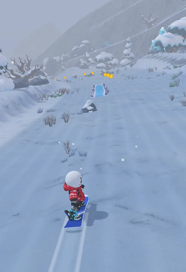 In-game screenshot of the Blizzard biome