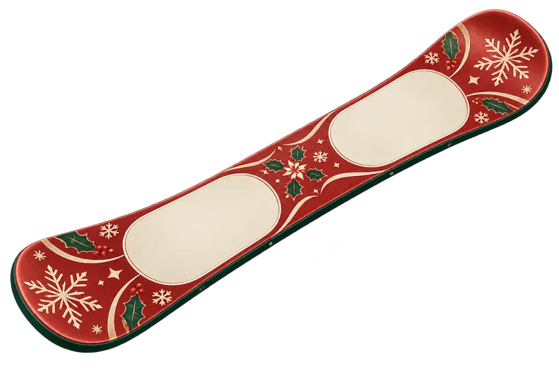 Red and ivory Christmas board